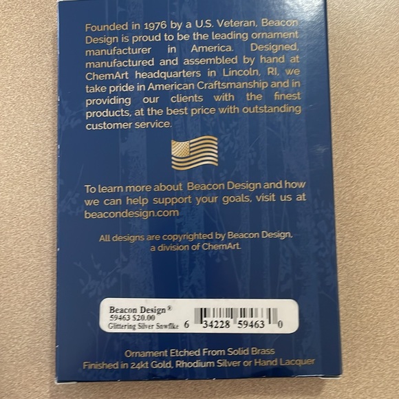 Christmas snowflake ornament from Beacon Design. - Picture 3 of 6